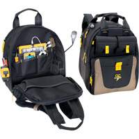 Kuny's ECPL38 Sac &agrave; dos avec prises de recharge pour appareils &eacute;lectroniques, 15" lo x 10-1/2" la, Noir, Polyester
