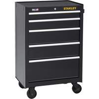 Stanley Tools STST22753BK 300 Series Rolling Tool Cabinet, 5 Drawers, 26-1/2" W x 18" D x 40-1/2" H, Black