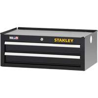 Stanley Tools STST22625BK 300 Series Middle Tool Chest, 26" W, 2 Drawers, Black