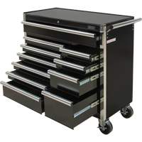 Outils Aurora TER067 Chariot &agrave; outils industriel, 11 tiroirs, 41" la x 18-3/4" p x 39-1/3" h, Noir