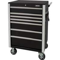 Heavy-Duty Tool Cart, 7 Drawers, 28" W x 22" D x 42-3/8" H, Black TER069 | TENAQUIP