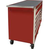Aurora Tools TER103 Industrial Tool Cart, 12 Drawers, 56" W x 24-1/2" D x 38-1/8" H, Red
