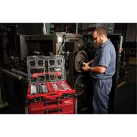 Milwaukee 48-22-9486 Ensemble de cliquet et douilles avec organisateur &agrave; profil bas Packout, 106 Mcx, Prise de 1/4"/3/8", Profond
