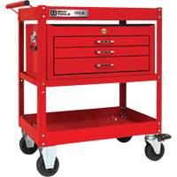 Gray Tools 93515 PRO+ Series Heavy-Duty Utility Cart with Intermediate Chest, 2 Tiers, 30-1/5" x 38-1/3" x 19-1/2"