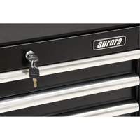 Aurora Tools TER216 Industrial Tool Cart, 3 Drawers, 29-4/5" W x 21-1/5" D x 38-4/5" H, Black
