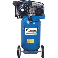 Omega Compressors PK-5020VP Professional Series Air Compressors, Electric, 16.6 Gal. (20 US Gal), 125 PSI, 115/1 V