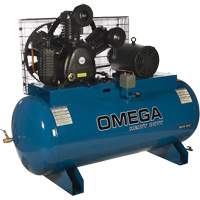 Omega Compressors TK-7580-03M Industrial Series Air Compressors - Horizontal Compressors - Two Stage, 66.6 Gal. (80 US Gal)