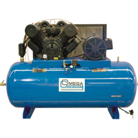 Industrial Series Air Compressors - Horizontal Compressor - Two Stages, 200 Gal. (240 US Gal)  TFA105 | TENAQUIP