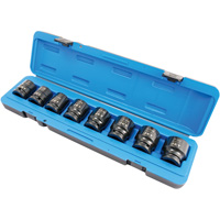 JET 610401 Jeu de douilles SAE PS834, 8 Mcx, Chocs, Prise de 3/4"