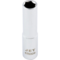 JET 670309 Douille chrom&eacute;e, 9/32", Prise 1/4", 6 pans
