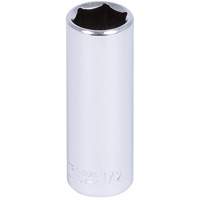 JET 670316 Douille chrom&eacute;e, Chocs, 1/2", Prise 1/4", 6 pans, Profond