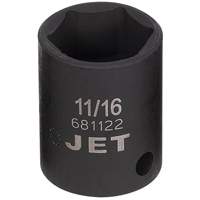JET 681122 Socket, Impact, 11/16", 3/8" Drive, 6 Points