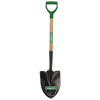 Round-Point Shovel, Tempered Steel Blade, Wood, D-Grip Handle TFX923 | TENAQUIP