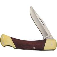 Klein Tools 44036 Sportsman Knife with Curved Handle, 2-5/8" Blade, Stainless Steel Blade, Wood Handle
