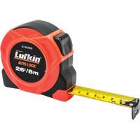Lufkin By Crescent AL748CMEN Rubans &agrave; mesurer Autolock, 1" x 26'/8 m, Marques de goujon po/cm