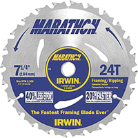 Irwin 14030 Contractor Saw Blades - Marathon&reg; Saw Blades, 7-1/4", 24 Teeth