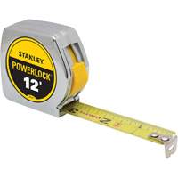 Stanley Tools 33-312 Ruban &agrave; mesurer PowerLock, 3/4" x 12', Marques de goujon Imp&eacute;rial