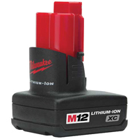 Milwaukee 48-11-2402 M12 Redlithium High-Capacity Battery, Lithium-Ion, 12 V, 3 A