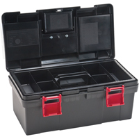 Coffres à outils en plastique, 17-1/2" la x 9-1/2" p x 8" h, Noir TLV084 | TENAQUIP