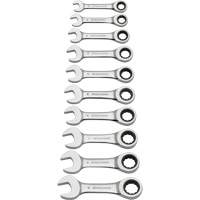 Gearwrench 9520D Stubby Wrench Set, Combination, 10 Pieces, Metric