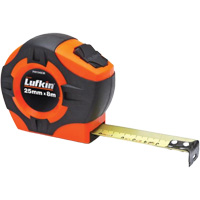 Lufkin By Crescent PHV1048CMN Ruban &agrave; mesurer s&eacute;rie P1000, 25 mm x 8 m, Marques de goujon cm/m