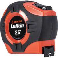 Lufkin By Crescent PHV1425N P1000 Series Measuring Tape, 1" x 25', in./ft. Graduations