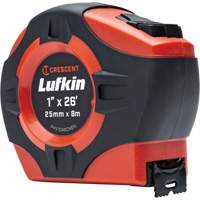 Lufkin By Crescent PHV1048CMEN Ruban &agrave; mesurer s&eacute;rie P1000, 1" x 26'/8 m, Marques de goujon po/cm