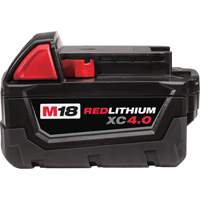 Milwaukee 48-11-1840 M18 Redlithium Battery, Lithium-Ion, 18 V, 4 A