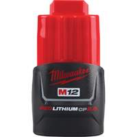 Milwaukee 48-11-2420 M12 Redlithium 2.0 Battery, Lithium-Ion, 12 V, 2 A