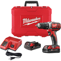 Milwaukee 2606-22CT M18 Compact Drill/Driver Kit, Lithium-Ion, 18 V, 1/2" Chuck, 500 in-lbs Torque