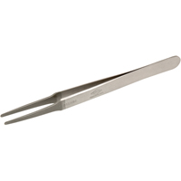 Weller 2ASARU Tweezers - Flat Round Tips, Straight - 4.75" (120 mm)