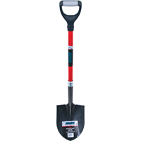 Aurora Tools TLZ466 Heavy-Duty Round Point Shovel, Carbon Steel Blade, Fibreglass, D-Grip Handle