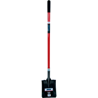 Aurora Tools TLZ469 Heavy-Duty Square Shovel, Fibreglass, Carbon Steel Blade, Straight Handle, 47-1/2" Long