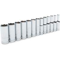 Gearwrench 80304 Jeu de douilles m&eacute;triques &agrave; six pans, 13 Mcx, Prise de 1/4", Profond