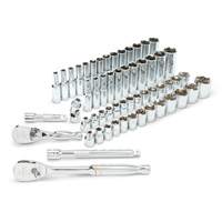 Gearwrench 80550 Jeu d'outils SAE/m&eacute;triques &agrave; 6 pans pour m&eacute;canicien, 57 Mcx, Prise de 3/8", Profond