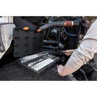 Gearwrench 80550 Jeu d'outils SAE/m&eacute;triques &agrave; 6 pans pour m&eacute;canicien, 57 Mcx, Prise de 3/8", Profond