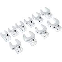 Gearwrench 81909 Jeu de cl&eacute;s &agrave; prise 3/8", Pied-de-biche, 10 morceaux, M&eacute;trique