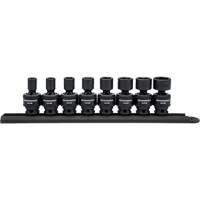 Gearwrench 84917N Jeu de douilles &agrave; chocs 6 pans standards universels SAE, 8 Mcx, Prise de 3/8"