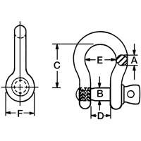 Campbell T5410895 Manille lyre en alliage d'acier forg&eacute;