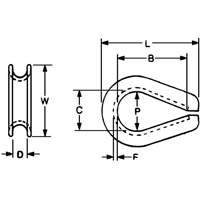 Campbell 6260207 Cosse pour c&acirc;ble d'acier