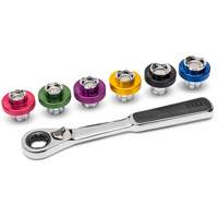 Gearwrench 3870D 6 Point Magnetic Oil Drain Plug Metric Socket Set, 7 Pieces, 3/8" Drive Size