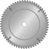 Industrial Saw Blade - Chipboard, 16", 60 Teeth, Laminate Use  TRW223 | TENAQUIP