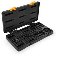 Gearwrench 80300P 6 Point 120XP SAE/Metric Mechanics Tool Set, 51 Pcs, 1/4" Drive Size, Deep