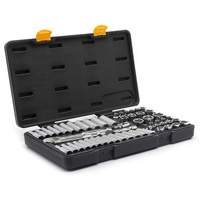 Gearwrench 80550P 6 Point 120XP SAE/Metric Mechanics Tool Set, 56 Pcs, 3/8" Drive Size, Deep