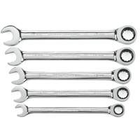 Gearwrench 93004D Jeu de cl&eacute;s &agrave; cliquet &agrave; 12 pans et 72 dents, Combinaison, 5 morceaux, M&eacute;trique