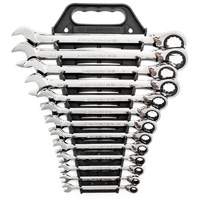 Gearwrench 9509N 72-Tooth 12 Point Reversible Ratcheting SAE Wrench Set, Combination, 13 Pieces, Imperial