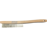 Felton Brushes 188SS Curved-Handle Scratch Brushes, Stainless Steel, 4 x 19 Wire Rows, 14" Long
