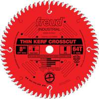 Freud LU74R008 Industrial Saw Blade - Crosscut Thin Kerf, 8", 64 Teeth, Wood Use