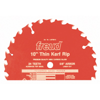 Freud LU87R010 Lames de scie industrielle TCS - refente/coupe en travers &agrave; voie &eacute;troite, 10", 24 dents, Pour Bois