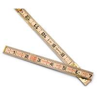 Lufkin By Crescent T656N Red End&reg; Oversized Brick Mason Rule, 6' L, Wood, 1/16" Graduations